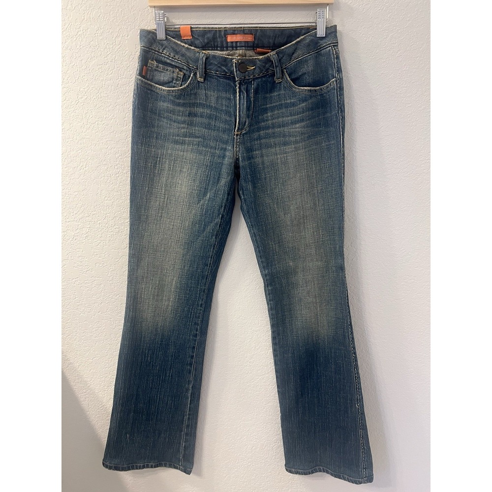 Vintage Y2K Blu Jeanious Rhinestones USA‎ Low Rise Bootcut Jeans Womens 30